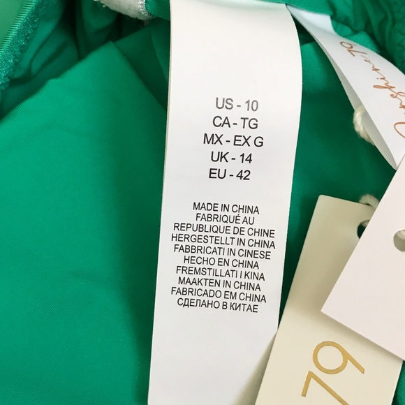 SUNSHINE 79 One Piece Swimsuit High Neck Gypset Solids Green Women’s Size 10 - Picture 10 of 15